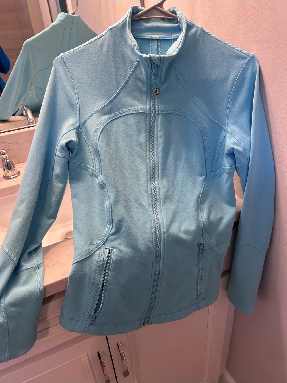 Light Blue Lululemon Zip-Up Athletic Jacket